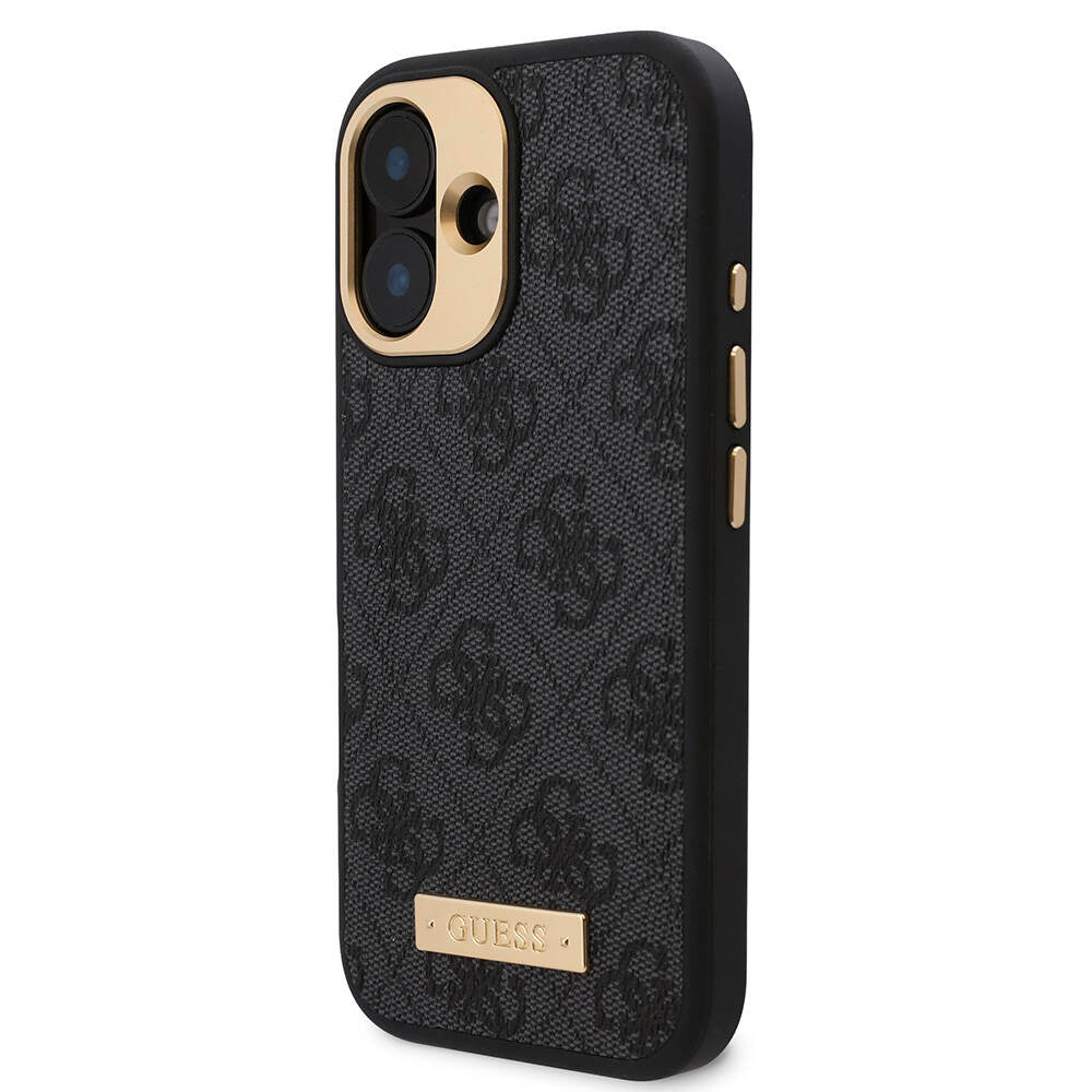 Guess iPhone 16 Orjinal Lisanslı Magsafe Şarj Özellikli PU 4G Desenli Metal Plaka Klasik Logolu Telefon Kılıfı - 18 Guess iPhone 16 Orjinal Lisanslı Magsafe Şarj Özellikli PU 4G Desenli Metal Plaka Klasik Logolu Telefon Kılıfı - 18